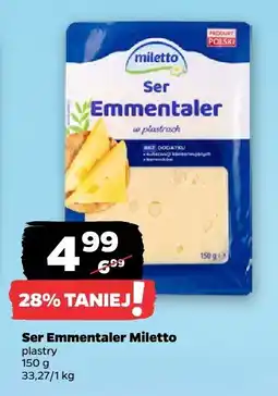 Netto Ser Emmentaler plastry Miletto oferta