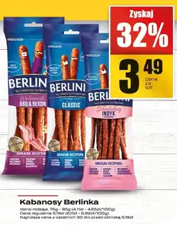 Supeco Kabanosy Berlinka 120g oferta