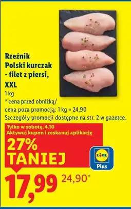 Lidl Filet z piersi kurczaka XXL 1kg Rzeźnik oferta