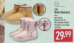 ALDI L&D Botki dziecięce oferta