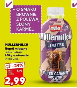 Kaufland Napój mleczny Müller Milch o smaku brownie z polewą solny karmel oferta