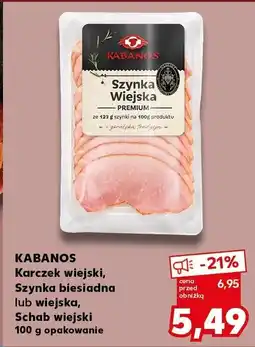 Kaufland Karczek wiejski, Szynka biesiadna lub wiejska, Schab wiejski 100 g Kabanos oferta