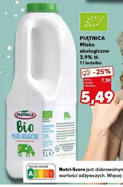 Kaufland Mleko Piątnica ekologiczne 3,9% 1l oferta