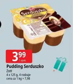 E.Leclerc Pudding waniliowy z sosem czekoladowym Zott Serduszko oferta