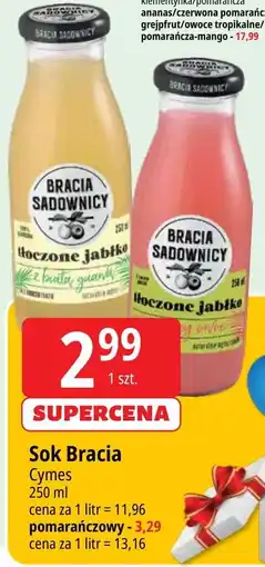 E.Leclerc Sok tłoczony jabłko z pomarańczą Bracia Sadownicy oferta