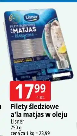 E.Leclerc Filety śledziowe a'la matjas klasyczne Lisner oferta