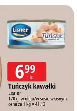 E.Leclerc Tuńczyk w kawałkach sosie własnym Lisner oferta