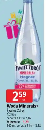 E.Leclerc Woda lekko gazowana Żywiec Zdrój Minerals+ oferta