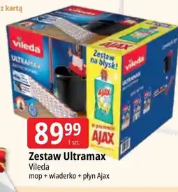E.Leclerc Mop ultramax + wiadro z wyciskaczem 10 l płyn ajax 1 Vileda oferta