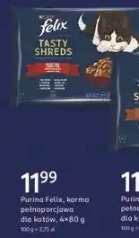 Rossmann Karma dla kota wiejskie smaki wołowina i kurczak w sosie Purina Felix Tasty Shreds oferta