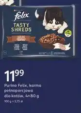 Rossmann Karma dla kota wiejskie smaki z kaczką i indykiem w sosie Purina Felix Tasty Shreds oferta
