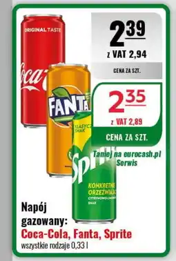 Eurocash Napój gazowany: Coca-Cola, Fanta, Sprite oferta