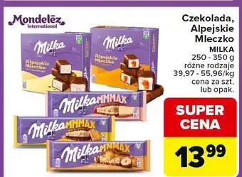 Carrefour Market Czekolada, Alpejskie Mleczko Milka oferta
