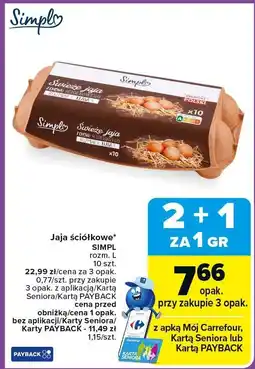 Carrefour Market Jaja ściółkowe SIMPL oferta