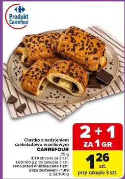 Carrefour Ciastko z nadzieniem czekoladowo-waniliowym CARREFOUR oferta