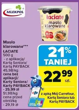 Carrefour Masło klarowane Łaciate 500g oferta