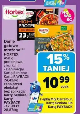 Carrefour Danie gotowe mrożone Hortex 450g oferta