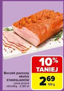 Carrefour Boczek parzony ekstra 100g Stanisławów oferta