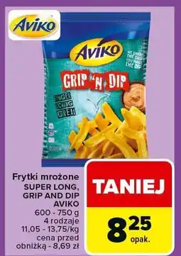Carrefour Frytki mrożone super long, grip and dip 600-750g Aviko oferta