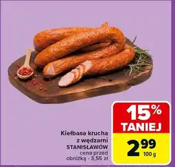 Carrefour Kiełbasa krucha z wędzarni 100g Stanisławów oferta