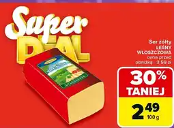 Carrefour Ser żółty LEŚNY WŁOSZCZOWA 100g Włoszczowa oferta