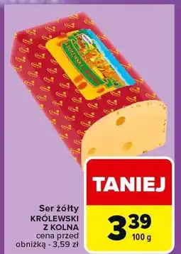 Carrefour Ser żółty KRÓLEWSKI z KOLNA 100g oferta