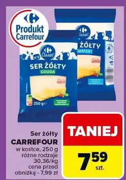 Carrefour Ser żółty CARREFOUR 250g oferta