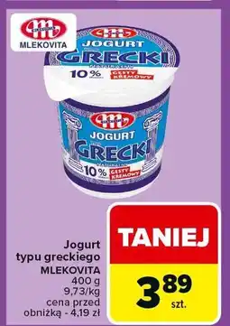 Carrefour Jogurt typu greckiego Mlekovita 400g oferta