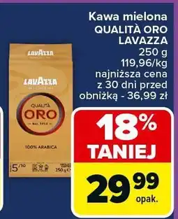 Carrefour Kawa mielona ESPRESSO ITALIANO LAVAZZA 250g oferta