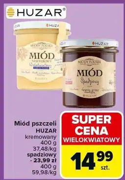 Carrefour Miód pszczeli Huzar kremowany 400g oferta