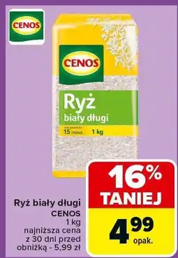 Carrefour Ryż biały długi CENOS 1kg oferta