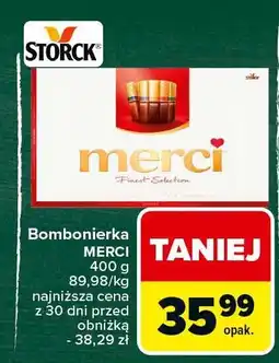 Carrefour Bombonierka MERCI 400g oferta