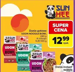 Carrefour Danie gotowe UDON NOODLE BOWL 240g Sun Hee oferta