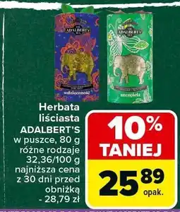 Carrefour Herbata liściasta ADALBERT'S 80g oferta