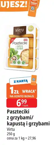 E.Leclerc Paszteciki z kapustą i grzybami Virtu oferta