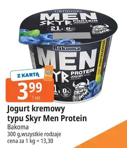 E.Leclerc Jogurt jagodowy Bakoma Men Skyr Protein oferta