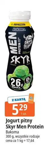 E.Leclerc Jogurt pistacjowy Bakoma Men Skyr Protein oferta