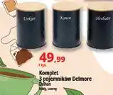 E.Leclerc Komplet pojemników delmore czarny Delhan oferta