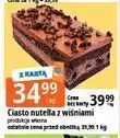 E.Leclerc Ciasto nutella z wiśniami Cukiernia E.leclerc oferta