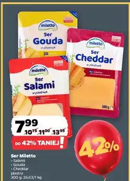 Netto Ser salami plastry Miletto oferta