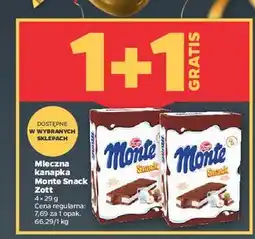 Netto Baton mleczny Zott Monte Snack oferta