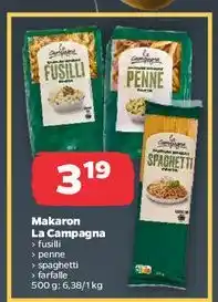 Netto Makaron farfalle La Campagna oferta