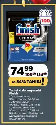 Netto Tabletki do zmywarek lemon Finish Ultimate Plus oferta