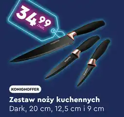 Biedronka Zestaw noży dark 20 + 12.5 9 cm Konighoffer oferta
