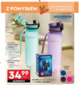 Biedronka Butelka filtrująca city 500 ml zielona Aquaphor oferta
