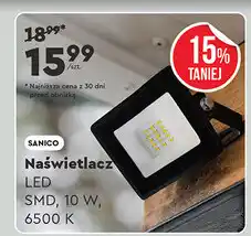 Biedronka Naświetlacz led 10w Sanico oferta