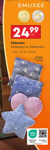 Biedronka Poduszka świecąca 40 x cm Smukee oferta