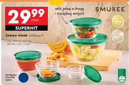 Biedronka Zestaw misek szklanych Smukee oferta