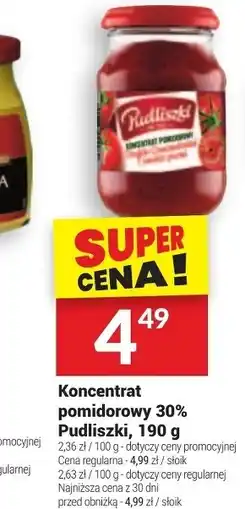 Twój Market Koncentrat pomidorowy Pudliszki oferta