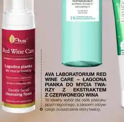 Sekret Urody Ava Laboratorium Red Wine Care Łagodna Pianka do Mycia Twarzy z Ekstraktem z Czerwonego Wina oferta